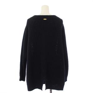 MUSE de Deuxieme Classe Lily Linen アゼ プルオーバー ニット セーター 長袖 シルク リネン混 紺 ネイビー 22080500404010