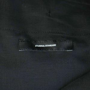 JOURNAL STANDARD 23SS ウォッシャブルコットンリネンVISワイドパンツ 36 黒 ブラック シャーリングウエスト ワイドシルエット