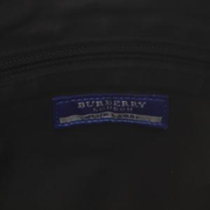 BURBERRY BLUE LABEL トートバッグ ハンドバッグ ショルダーバッグ チェック柄 キャンバス レザー 黒 ブラック /AN3