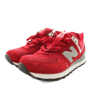 New Balance WL574SRG スニーカー 24.0cm レッド ホワイト