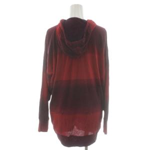 VIVIENNE TAM プルオーバーパーカー 長袖 0 赤 レッド 茶 ブラウン フード 015-210003 /RR