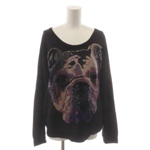 カットソー Tシャツ 長袖 1 黒 ブラック プリント 015-160226 /RR