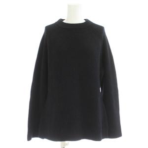 SOFT WOOL CASH FC STITCH PO ニット セーター S 黒 長袖 V字編み柄 01-2401708-050-902