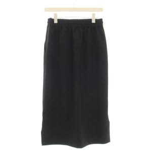 Theory SETTLE LT DRAWSTRING SK タイトスカート ロング ナイロン スカート S 黒 ブラック