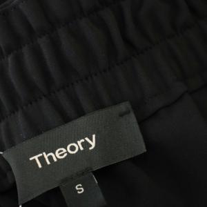 Theory SETTLE LT DRAWSTRING SK タイトスカート ロング ナイロン スカート S 黒 ブラック