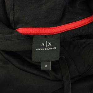A/X ARMANI EXCHANGE パーカー 上着 M 黒 グラフィックプリント 長袖 サイドライン /RK