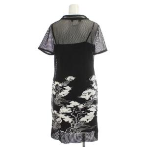 VIVIENNE TAM ワンピース 1 黒 ブラック メッシュ 半袖 /GP