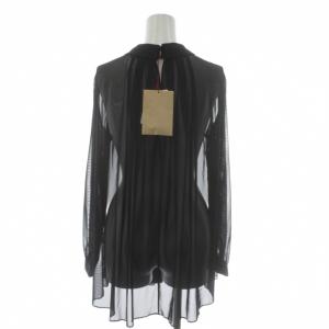 VIVIENNE TAM タグ付き シアーシャツ ブラウス 長袖 1 黒 ブラック 016-210906 /RR