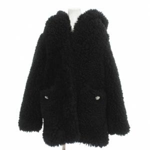 ボアコート S 黒 ブラック 長袖 ポケット付き /GP