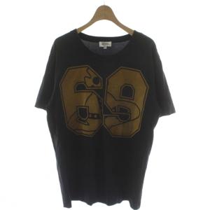 Tシャツ カットソー 46 グレー 半袖 グラフィックプリント ラウンドネック VW-LP-72404