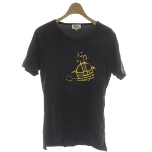 Tシャツ カットソー 46 グレー 半袖 グラフィックプリント ラウンドネック VW-LP-70742