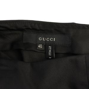 GUCCI タイトスカート ひざ丈 スリット 40 黒 205-1268-4851 /BM