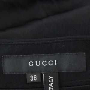 GUCCI タイトスカート スリット とろみ素材 ひざ丈 スカート 38 黒 ブラック 205-1319-4875