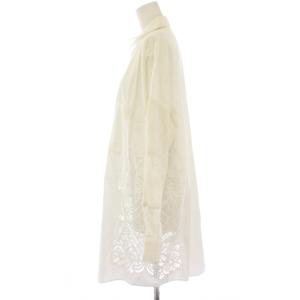 Plage タグ付き Craft lace シャツ ブラウス レース切替 ロング 長袖 白 ホワイト 22050922201010