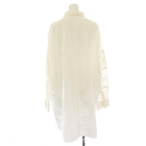 Plage タグ付き Craft lace シャツ ブラウス レース切替 ロング 長袖 白 ホワイト 22050922201010
