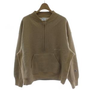 フレームワーク別注 REVERSE WEAVE ハーフジップスウェット M ベージュ