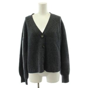 22AW Cropped V/N カーディガン ウール カシミヤ混 グレー 22080500813030
