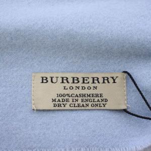 BURBERRY LONDON マフラー ストール カシミヤ 水色 /BM