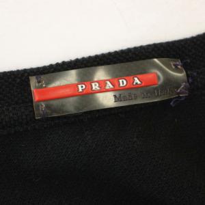 PRADA SPORT Tシャツ ポケット 半袖 鹿の子 カットソー XXL 黒 ブラック /G