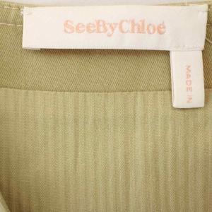 SEE BY CHLOE ノースリーブ ワンピース ひざ丈 34 ベージュ 116322K34 /G