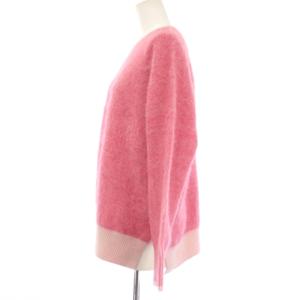 UNITED ARROWS 24AW タグ付き フォックスカシミヤ クルーネック ニット セーター 長袖 ピンク 1513-104-4776