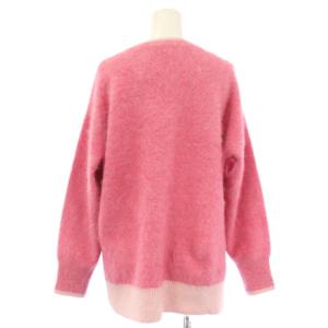 UNITED ARROWS 24AW タグ付き フォックスカシミヤ クルーネック ニット セーター 長袖 ピンク 1513-104-4776