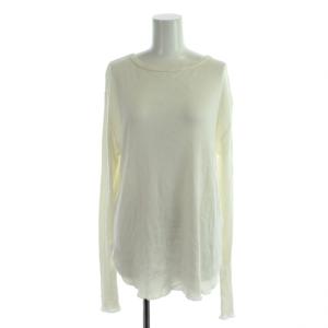 25SS RIB LONGSLEEVE T-SHIRT カットソー 白 ホワイト 長袖 リブ編み ラウンドネック