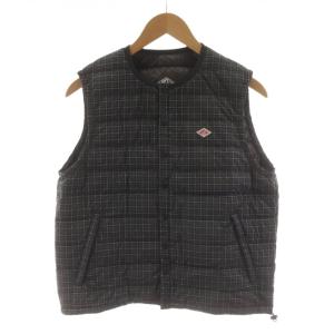 ダウンベスト ジャケット 上着 M グレー チェック柄 KW42-117-02 /RR