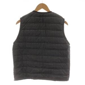DANTON ダウンベスト ジャケット 上着 M グレー チェック柄 KW42-117-02 /RR
