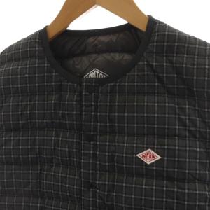 DANTON ダウンベスト ジャケット 上着 M グレー チェック柄 KW42-117-02 /RR