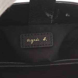 agnes b. ショルダーバッグ ハンドバッグ 2way レザー 黒 ブラック /AN24