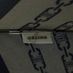 CELINE セリーヌ-折りたたみ傘 雨傘 ロゴ グレー 紺 ネイビー /AN27 OH