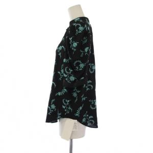 Lily Brown LilyBrown 24SS チャイナディテール刺繍ブラウス シャツ 半袖 F 黒 LWFB241132 /BM