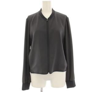 FLOW FRAVIA ジャケット ブルゾン シアー 長袖 ジップアップ 38 グレー 03-1204111-045-038