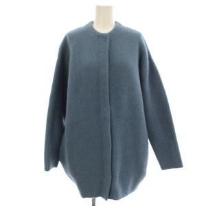 23AW BASIC CN RACCOON MIX W CARDIGAN ニット カーディガン 1 青