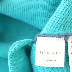 ELENDEEK 23AW BASIC CN RACCOON MIX W CARDIGAN ニット カーディガン 1 青