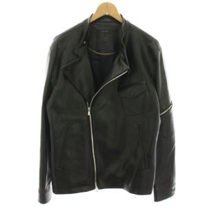 バーンズ＆ファクトリー BURNS & FACTORY ライダース フェイクレザージャケット ダブル L