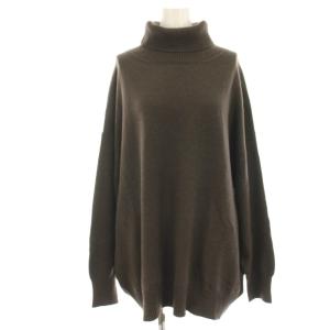 21AW JUSPER タートルネックプルオーバー ニット セーター ウール カシミヤ混 長袖 茶 ブラウン