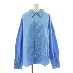 20SS WINDY SHIRT ワイドシャツ 長袖 コットン F 青 ブルー 20SMSBL59 /KU
