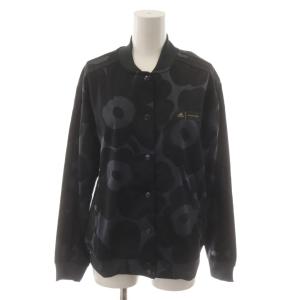 Marimekko ブルゾン トラックジャケット XS 黒 ブラック 花柄 GS2696 /RR