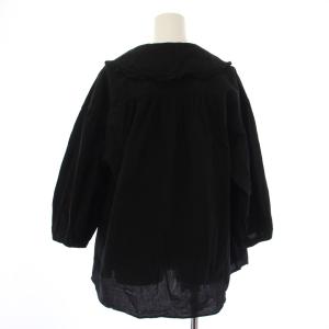 Shinzone 25SS COTTON FRILLED BLOUSE FO ブラック 25MMSBL13
