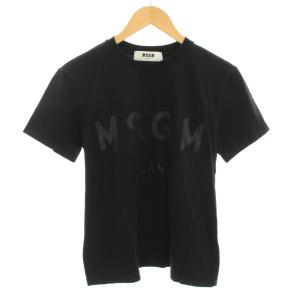 Tシャツ カットソー クルーネック 半袖 ロゴプリント L 黒 ブラック 2541MDM60 /YT