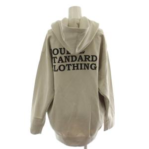 DOUBLE STANDARD CLOTHING ジャケット 上着 38 ベージュ 長袖 フード付き ロゴ刺繍 /KG