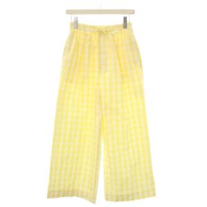 26SS GINGHAM CHECK PANTS 34 イエロー