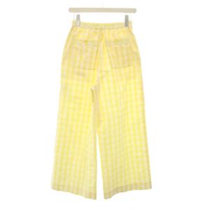 Shinzone 26SS GINGHAM CHECK PANTS 34 イエロー