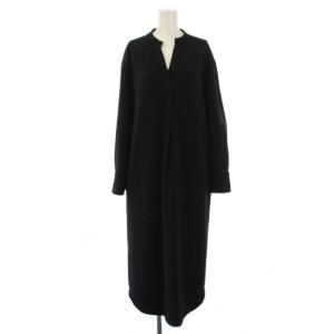 23AW ジョーゼットダブルジャージー ワンピース ロング 長袖 S 黒 OPCYSW0965 /BM
