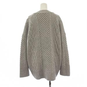 23区 23AW ウールカシミヤ アランパターン カーディガン 長袖 38 グレー KRWOSW0550 /BM