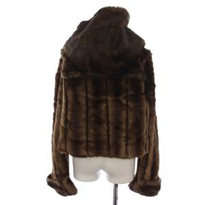 BURBERRY LONDON フェイクファー ジャケット IT ブラウン