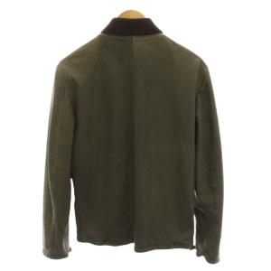 DOLCE&GABBANA ジャケット ラムレザー 46 カーキ