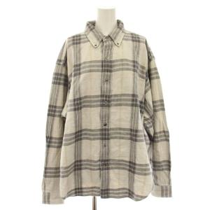 24SS チェックダディーシャツ CHECK DADDY SHIRT ブラウス ボタンダウン 長袖 チェック柄